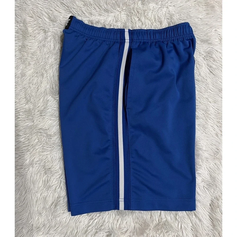 Nike Shorts Mens Medium Blue Basketball Swoosh Logo Side Stripes Y2K Athletic